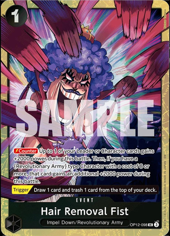 Hair Removal Fist (OP12-098) [One Piece Promotion Cards]