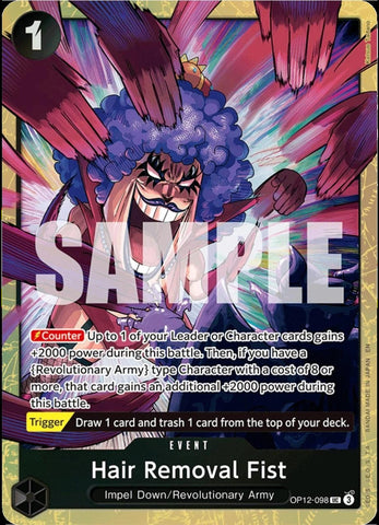 Hair Removal Fist (OP12-098) [One Piece Promotion Cards]