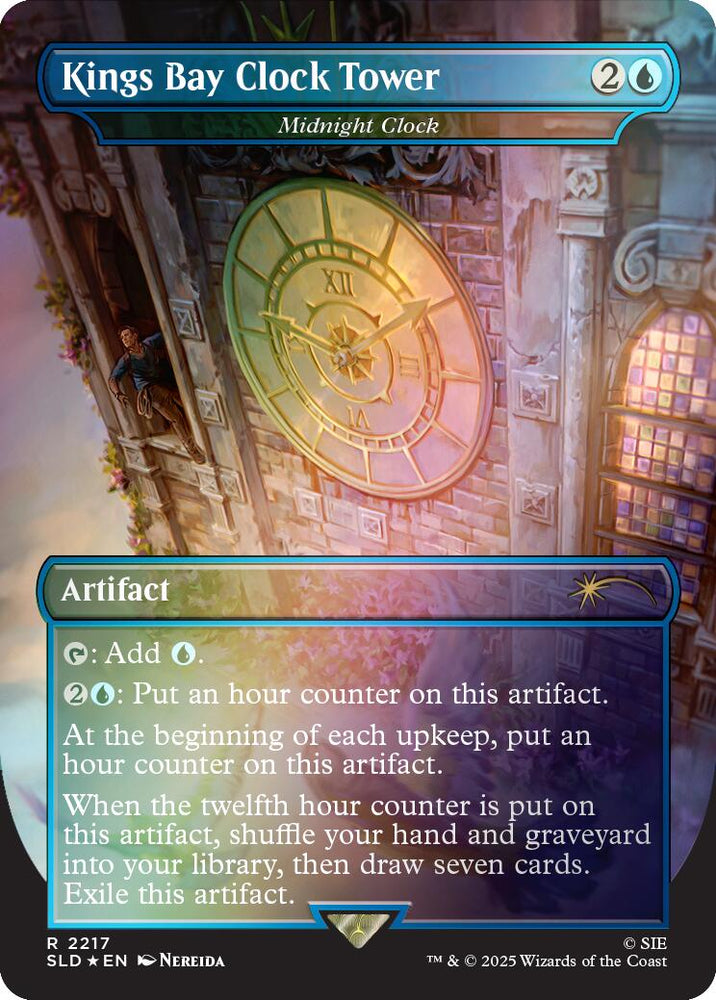 Kings Bay Clock Tower - Midnight Clock (Rainbow Foil) [Secret Lair Drop Series]