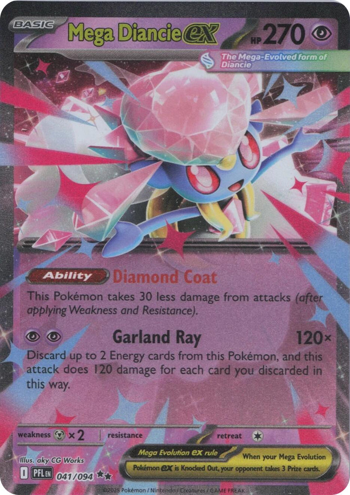 Mega Diancie ex (041/094) [Mega Evolution: Phantasmal Flames]