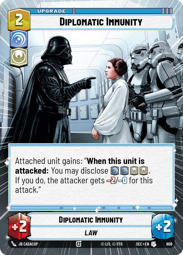 Diplomatic Immunity (808) (Hyperspace Foil) (808) [Secrets of Power]