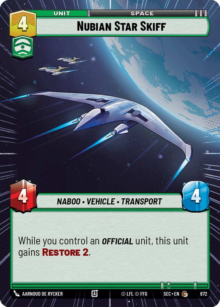 Nubian Star Skiff (872) (Hyperspace Foil) (872) [Secrets of Power]