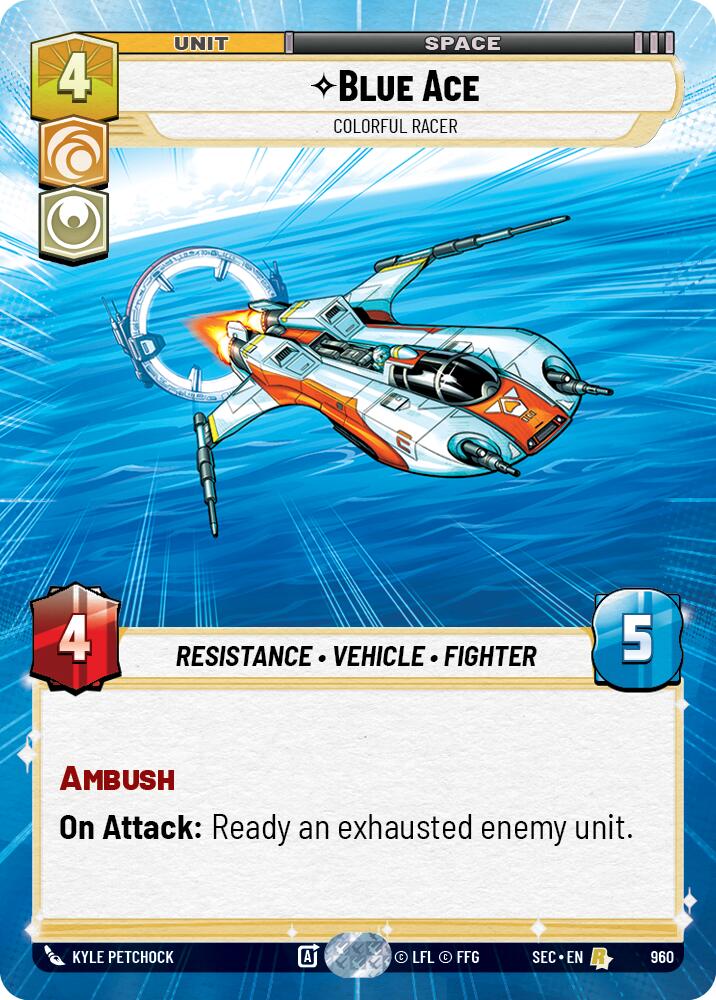 Blue Ace - Colorful Racer (Hyperspace Foil) (960) (960) [Secrets of Power]