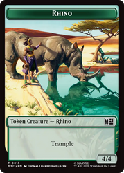 Bird // Rhino Double-Sided Token [Marvel Super Heroes Commander Tokens]