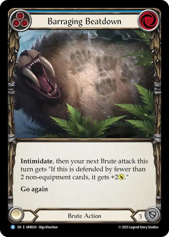 Barraging Beatdown (Blue) [ARR024] (Armory Deck: Rhinar)