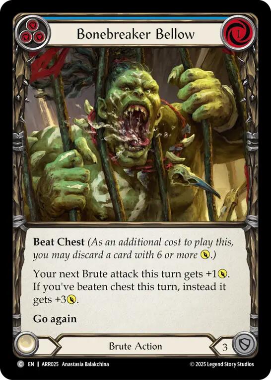 Bonebreaker Bellow (Blue) [ARR025] (Armory Deck: Rhinar)