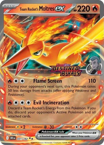 Team Rocket's Moltres ex (031/182) (Destined Rivals Stamp) [Miscellaneous Cards]