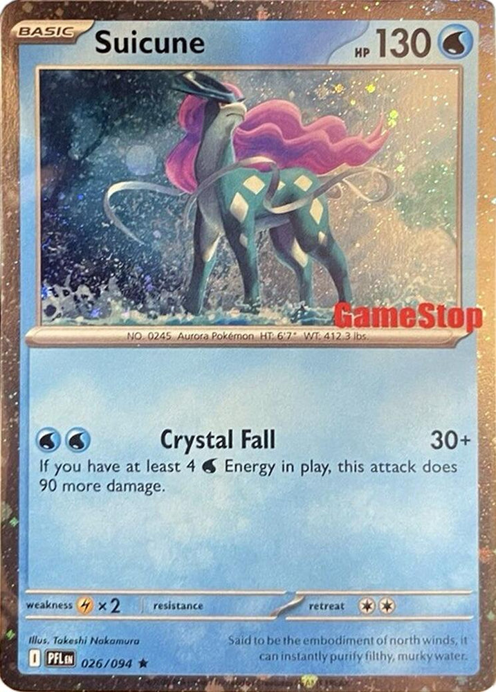 Suicune (026/131) (Cosmos Holo) (GameStop Exclusive) [Miscellaneous Cards]