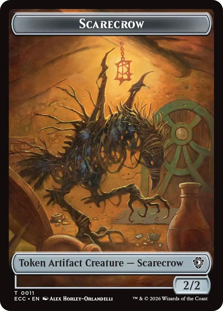 Scarecrow // Treasure Double-Sided Token [Lorwyn Eclipsed Tokens]