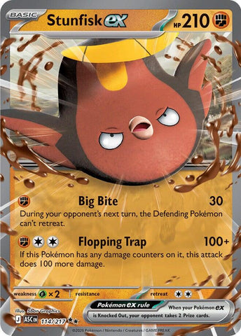 Stunfisk ex (114/217) [Mega Evolution: Ascended Heroes]
