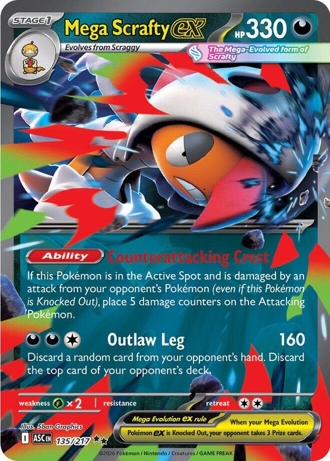 Mega Scrafty ex (135/217) [Mega Evolution: Ascended Heroes]