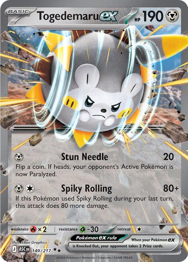 Togedemaru ex (149/217) [Mega Evolution: Ascended Heroes]