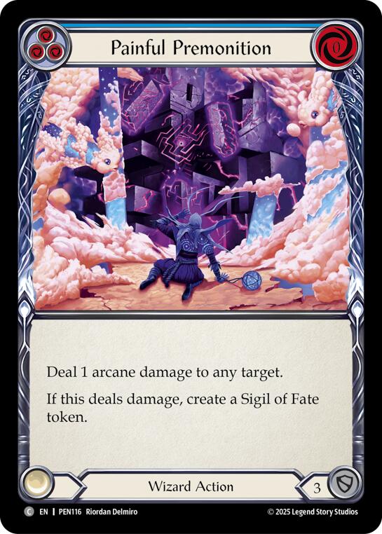 Painful Premonition (Blue) (Rainbow Foil) [PEN116] (Compendium of Rathe)  Rainbow Foil