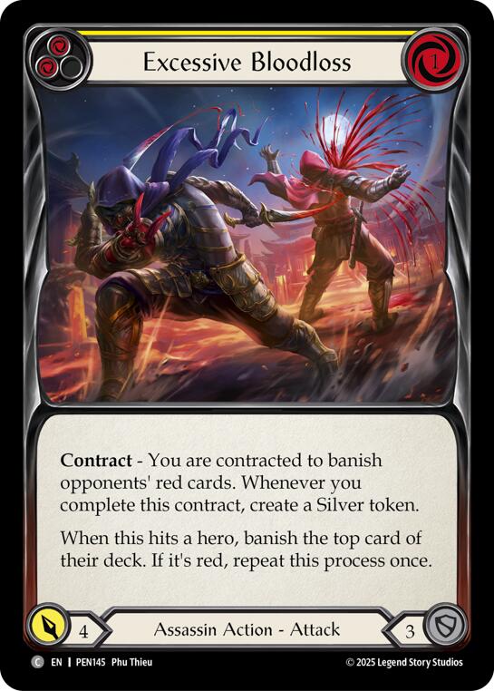 Excessive Bloodloss (Yellow) (Rainbow Foil) [PEN145] (Compendium of Rathe)  Rainbow Foil