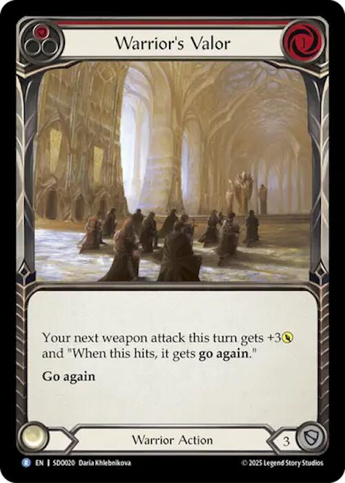 Warrior's Valor (Red) (Regular) [SDO020] (Silver Age Chapter 2)