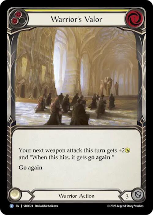Warrior's Valor (Yellow) (Regular) [SDO024] (Silver Age Chapter 2)