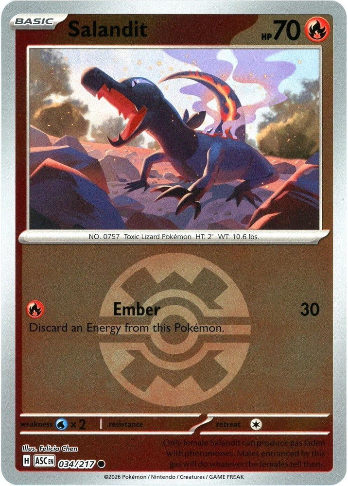 Salandit (034/217) (Quick Ball) [Mega Evolution: Ascended Heroes]