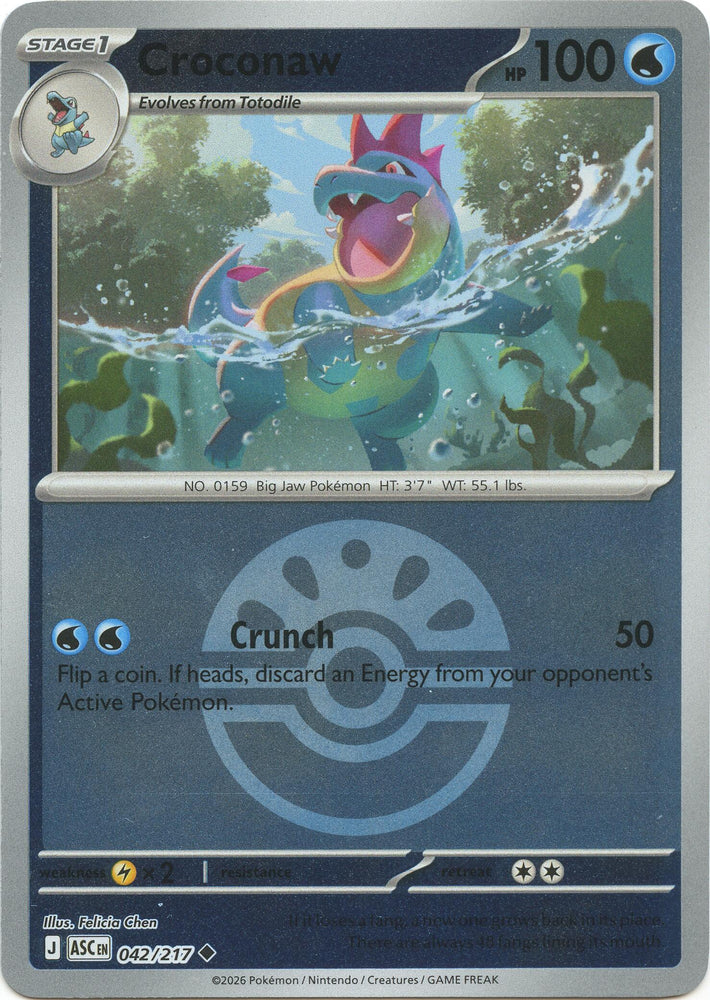 Croconaw (042/217) (Friend Ball) [Mega Evolution: Ascended Heroes]