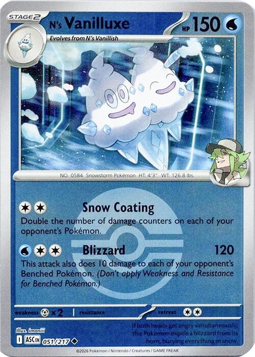N's Vanilluxe (051/217) (Poke Ball) [Mega Evolution: Ascended Heroes]
