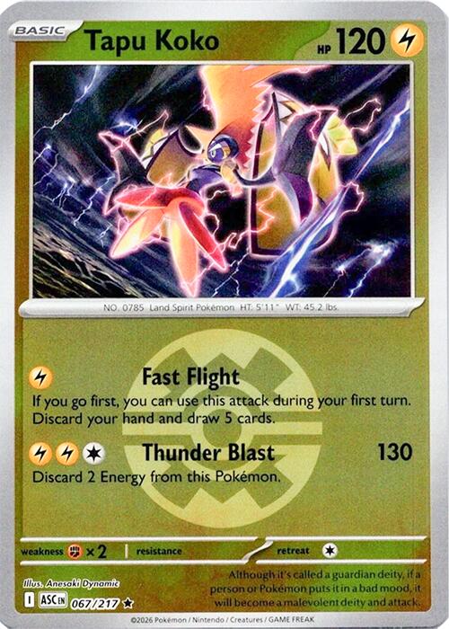 Tapu Koko (067/217) (Quick Ball) [Mega Evolution: Ascended Heroes]