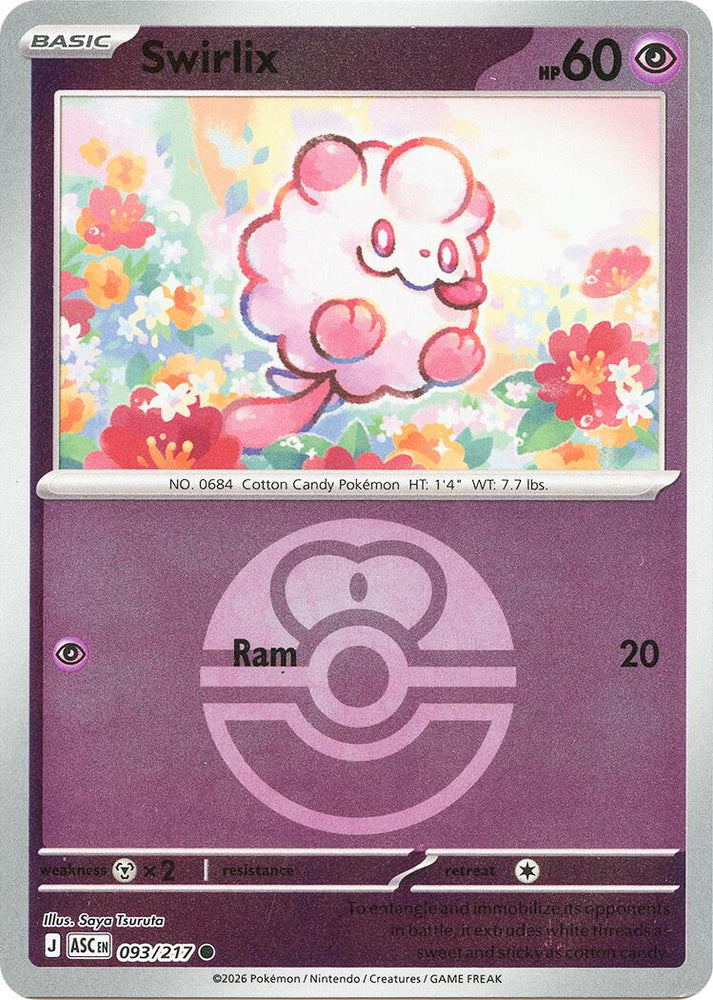 Swirlix (093/217) (Love Ball) [Mega Evolution: Ascended Heroes]