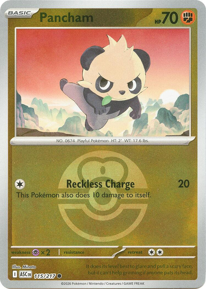 Pancham (115/217) (Love Ball) [Mega Evolution: Ascended Heroes]