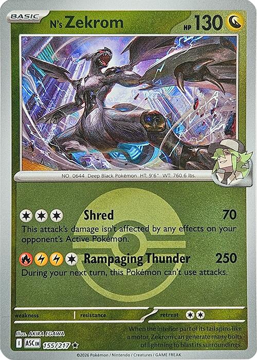 N's Zekrom (155/217) (Poke Ball) [Mega Evolution: Ascended Heroes]