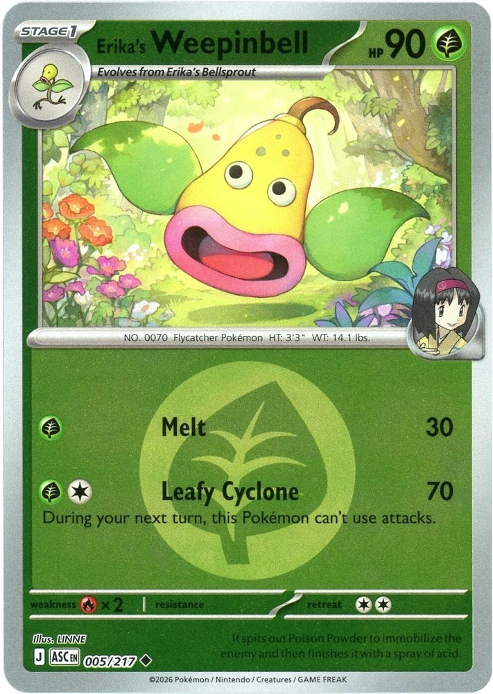 Erika's Weepinbell (005/217) (Energy Symbol Pattern) [Mega Evolution: Ascended Heroes]