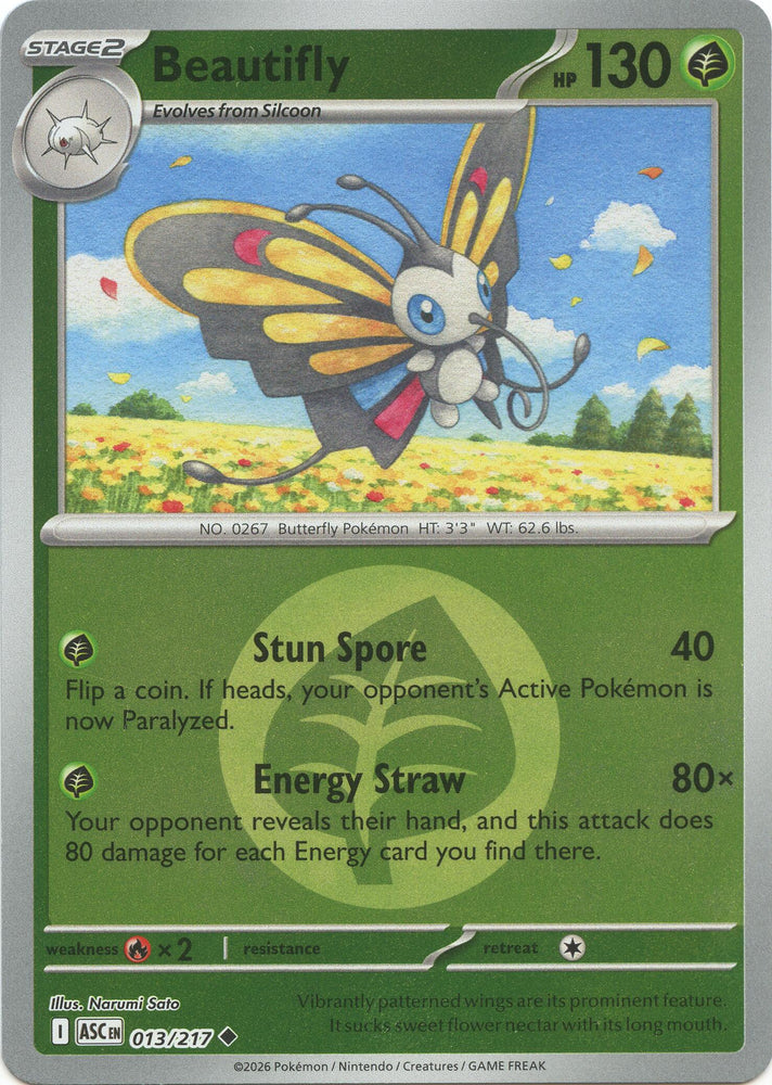 Beautifly (013/217) (Energy Symbol Pattern) [Mega Evolution: Ascended Heroes]