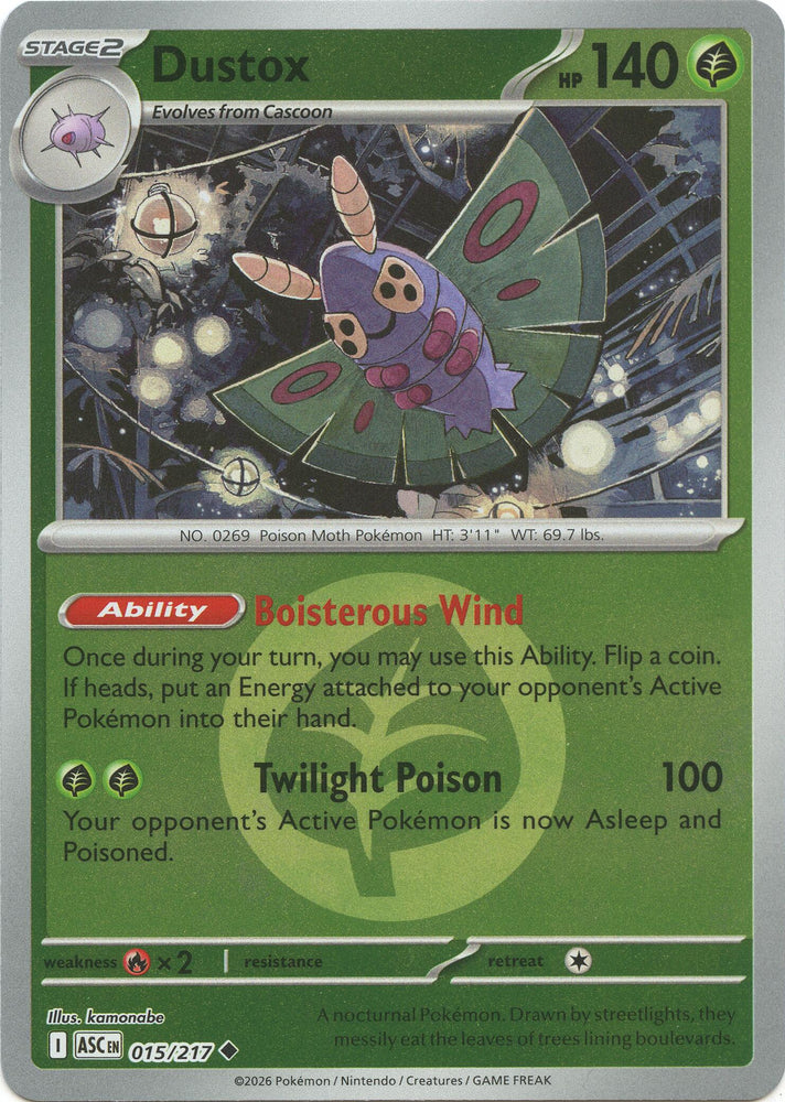 Dustox (015/217) (Energy Symbol Pattern) [Mega Evolution: Ascended Heroes]