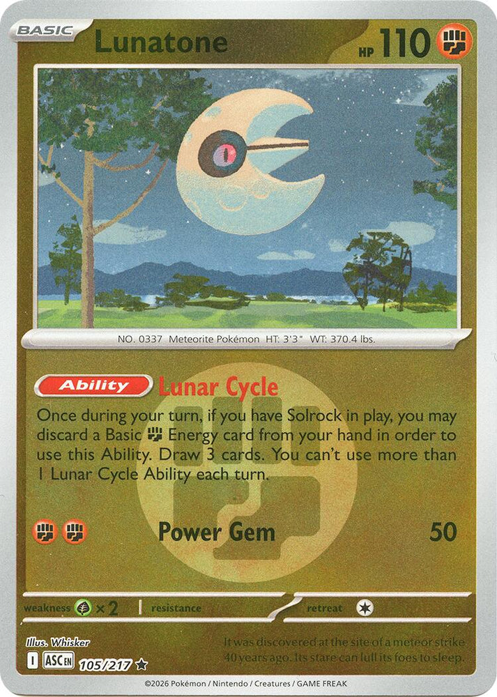 Lunatone (105/217) (Energy Symbol Pattern) [Mega Evolution: Ascended Heroes]
