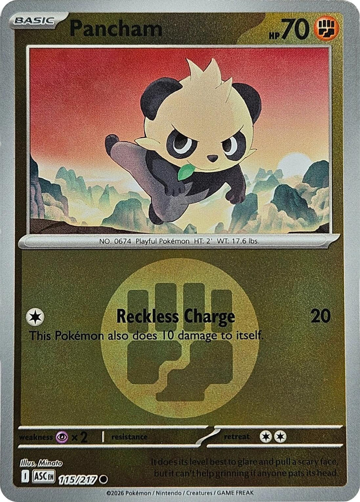 Pancham (115/217) (Energy Symbol Pattern) [Mega Evolution: Ascended Heroes]