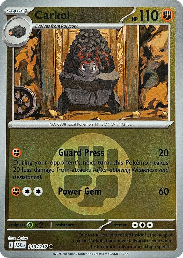 Carkol (119/217) (Energy Symbol Pattern) [Mega Evolution: Ascended Heroes]