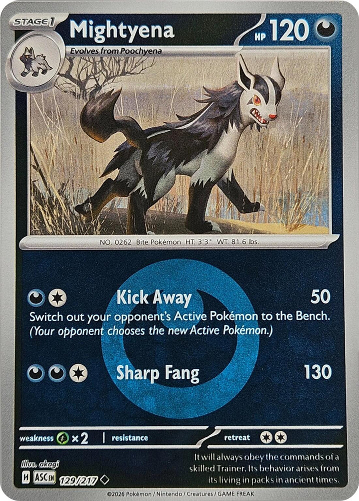 Mightyena (129/217) (Energy Symbol Pattern) [Mega Evolution: Ascended Heroes]