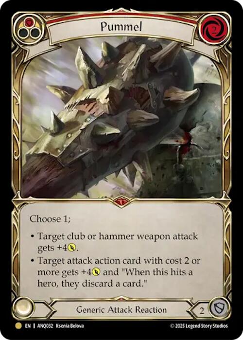 Pummel (Red) (Gold) [ANQ032] (Compendium of Rathe - Antiquity Pack)