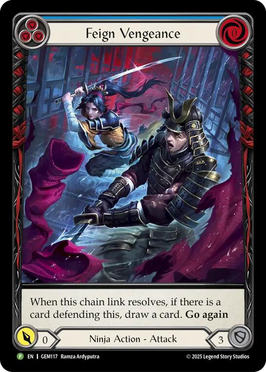 Feign Vengeance (Blue) [GEM117] (GEM Pack 4)  Rainbow Foil