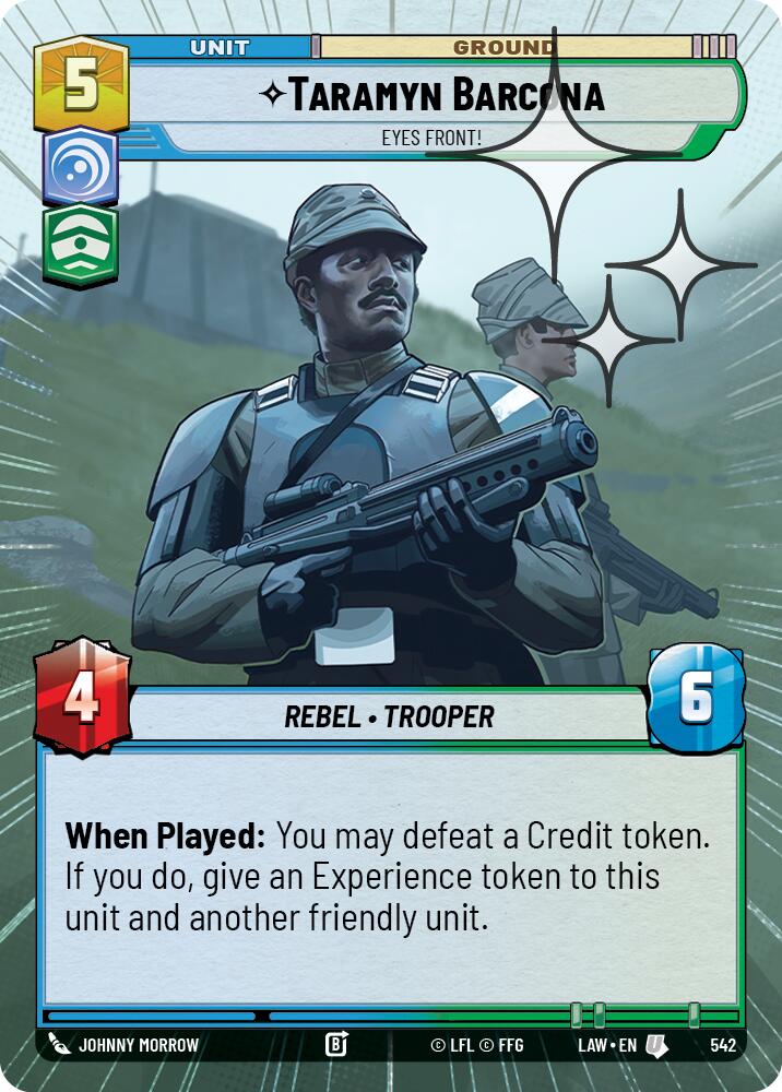 Taramyn Barcona - Eyes Front! (542) (Hyperspace Foil) (542) [A Lawless Time]