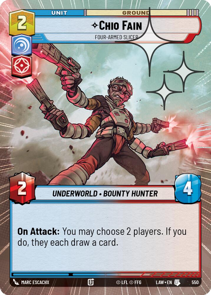 Chio Fain - Four-Armed Slicer (550) (Hyperspace Foil) (550) [A Lawless Time]