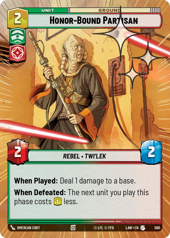 Honor-Bound Partisan - (560) (Hyperspace Foil) (560) [A Lawless Time]