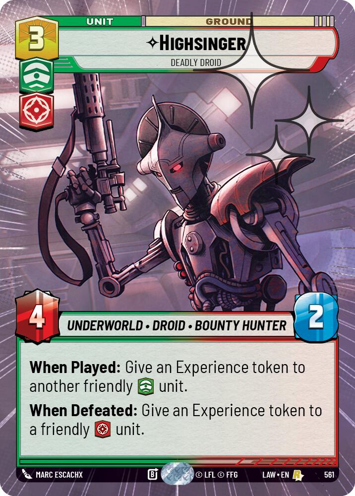 Highsinger - Deadly Droid (561) (Hyperspace Foil) (561) [A Lawless Time]