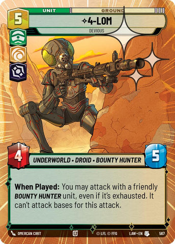 4-LOM - Devious (567) (Hyperspace Foil) (567) [A Lawless Time]