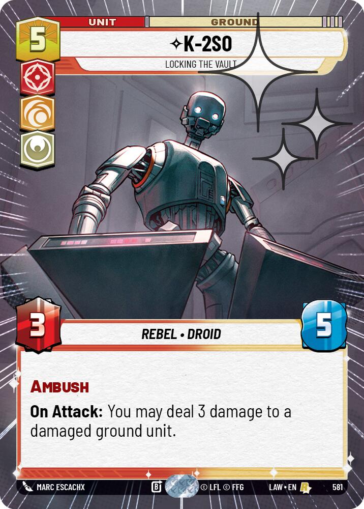 K-2S0 - Locking the Vault (581) (Hyperspace Foil) (581) [A Lawless Time]