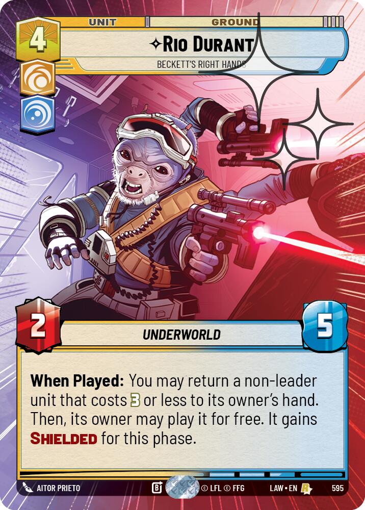Rio Durant - Beckett's Right Hands (595) (Hyperspace Foil) (595) [A Lawless Time]