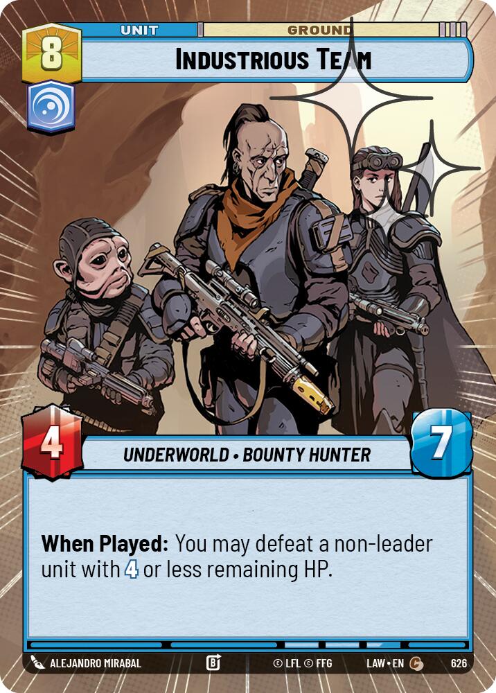 Industrious Team (626) (Hyperspace Foil) (626) [A Lawless Time]