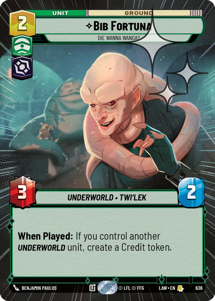 Bib Fortuna - Die Wanna Wanga? (636) (Hyperspace Foil) (636) [A Lawless Time]