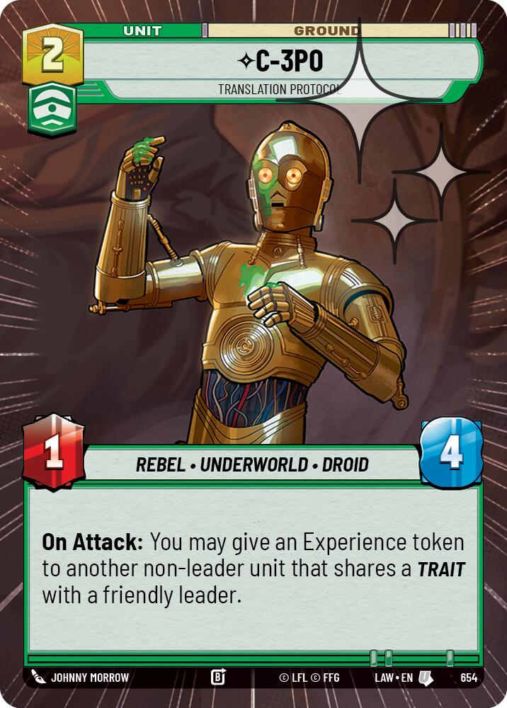 C-3PO - Translation Protocol (654) (Hyperspace Foil) (654) [A Lawless Time]