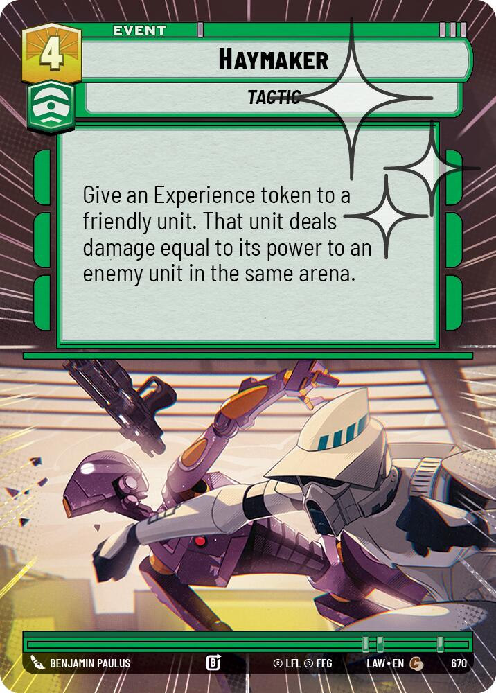 Haymaker (670) (Hyperspace Foil) (670) [A Lawless Time]