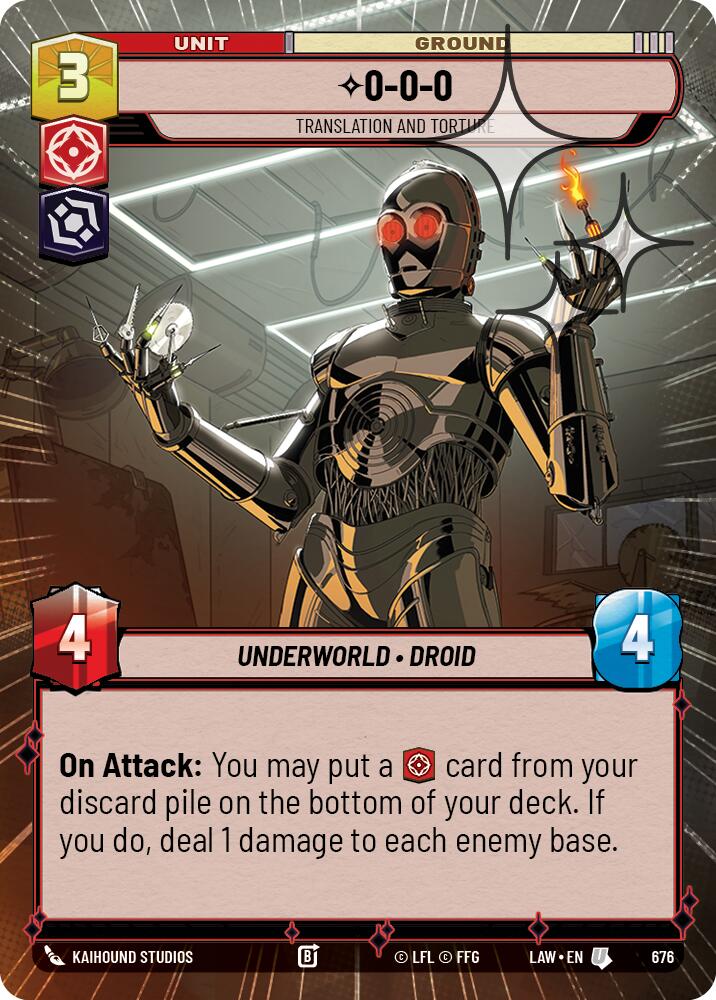 0-0-0 - Translation and Torture (676) (Hyperspace Foil) (676) [A Lawless Time]