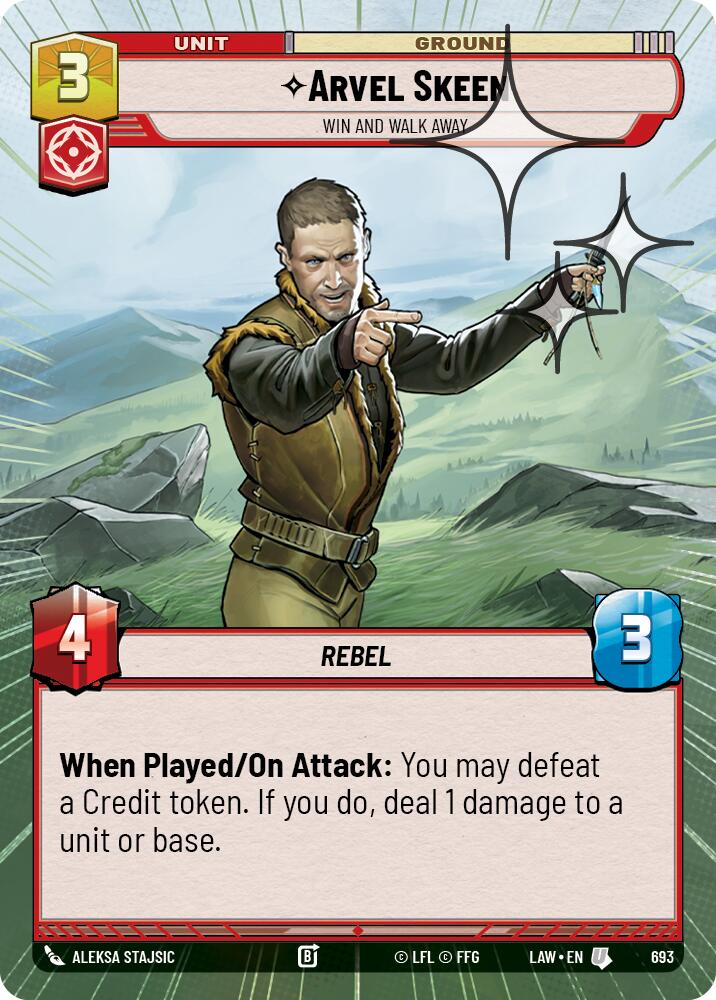 Arvel Skeen - Win and Walk Away (693) (Hyperspace Foil) (693) [A Lawless Time]