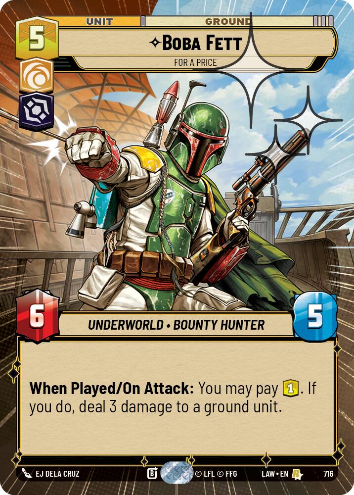 Boba Fett - For a Price (716) (Hyperspace Foil) (716) [A Lawless Time]